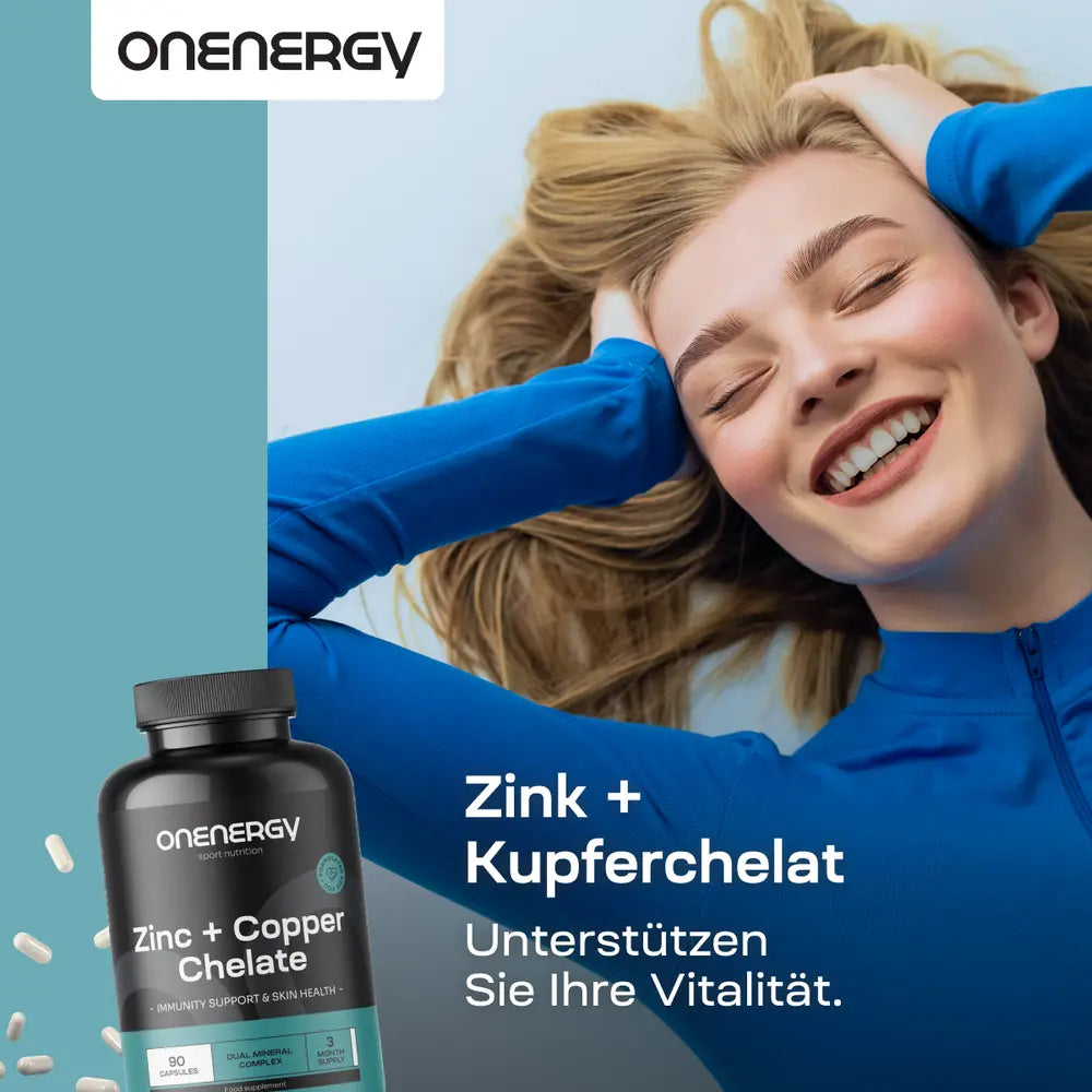 OnEnergy Zink + Kupferchelat · 90 Kapseln – Bild 2