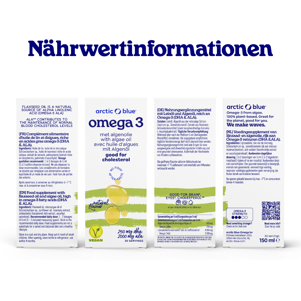 Arctic Blue Omega 3 mit Algenöl und Leinsamenöl · 150 ml – Bild 5