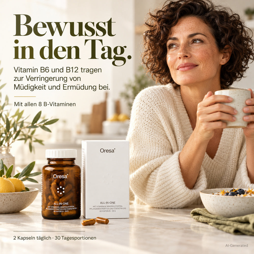 Oresa | All-in-One - Multivitamin- und Mineralstoffkomplex mit Coenzym Q10 - 60 Kapseln