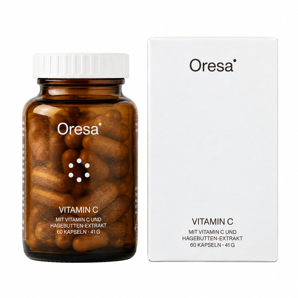 Oresa | Vitamin C 400 mg mit Hagebuttenextrakt - 60 vegane Kapseln