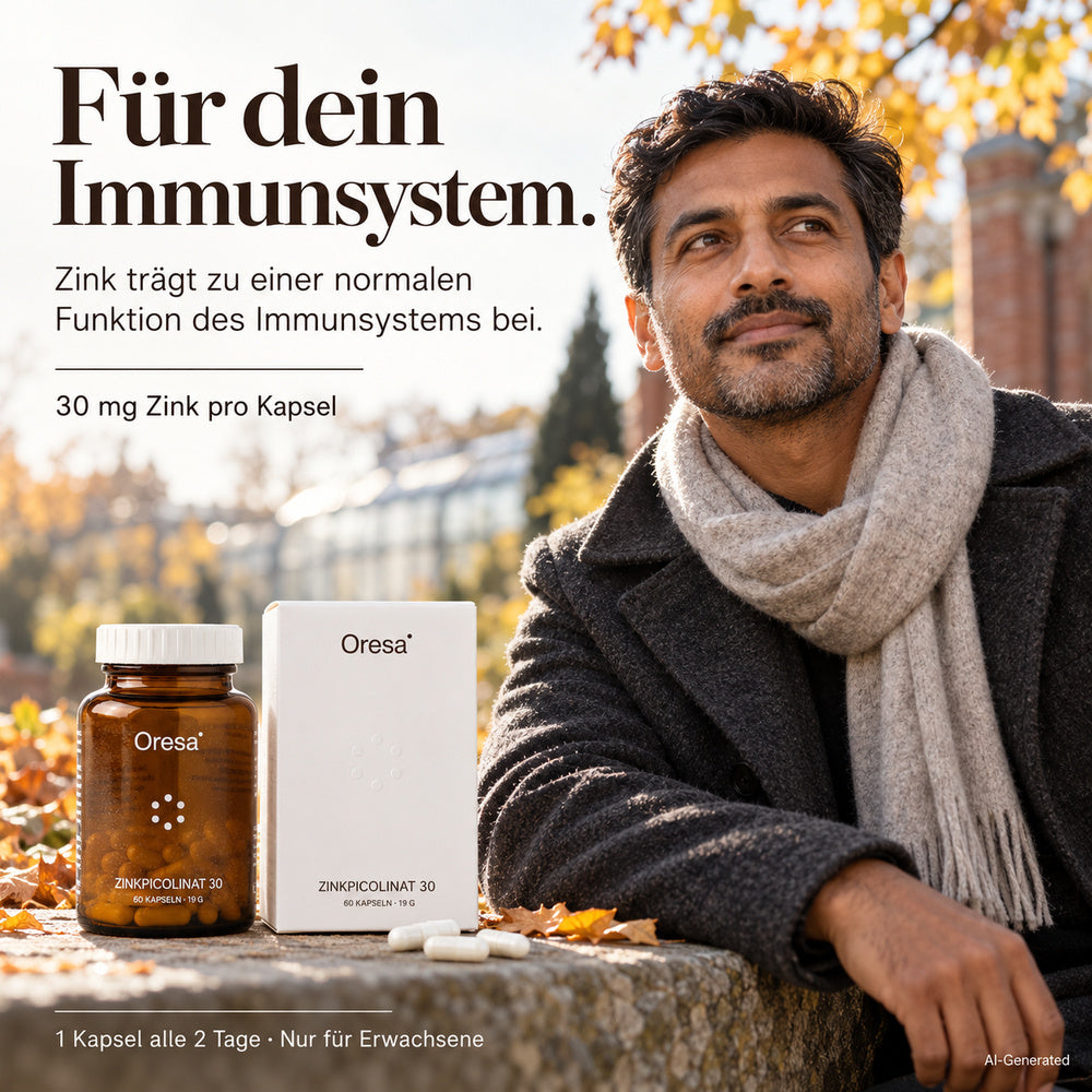 Oresa | Zinkpicolinat 30 mit 30 mg Zink - 60 vegane Kapseln