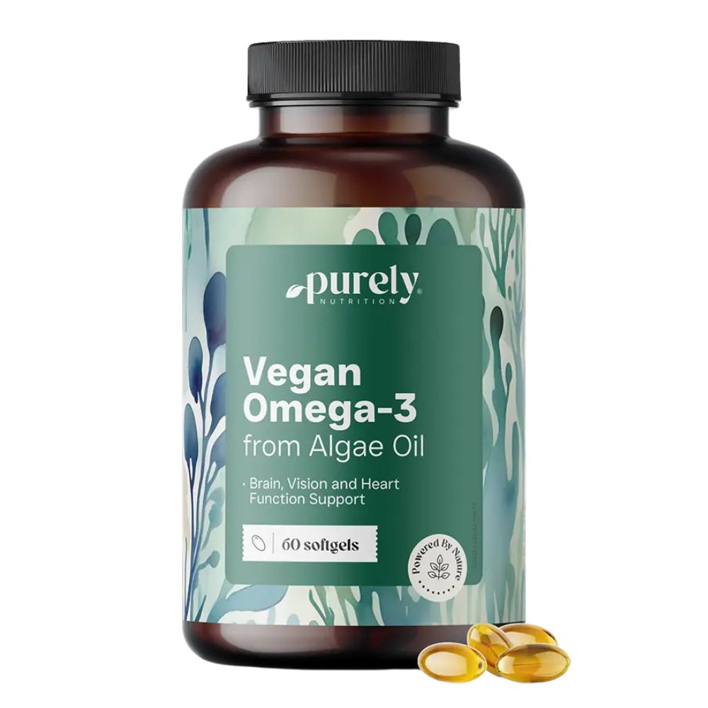 Purely | Veganes Omega-3 1000 mg aus Algen - 60 Weichkapseln