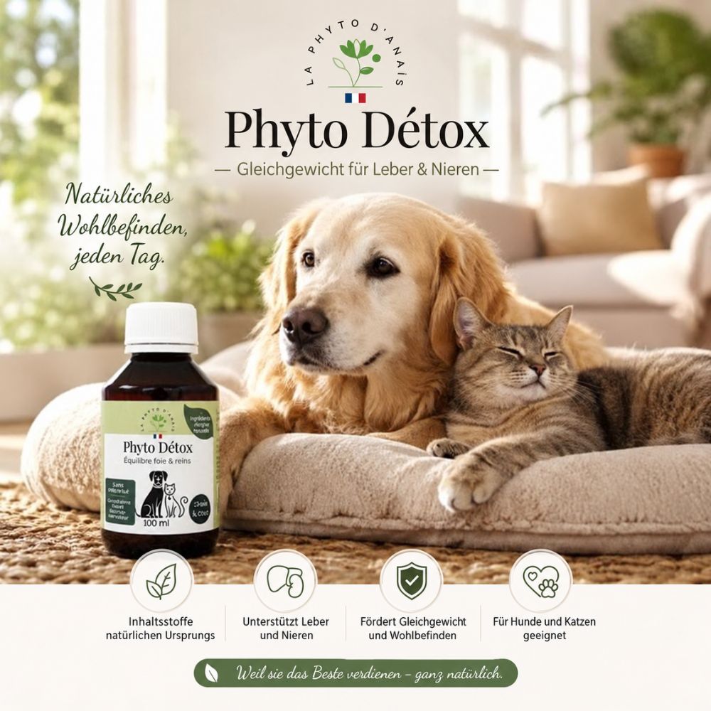 La Phyto d’Anaïs | Phyto Détox – Zur Unterstützung der Leberfunktion bei Hunden und Katzen - 100 ml
