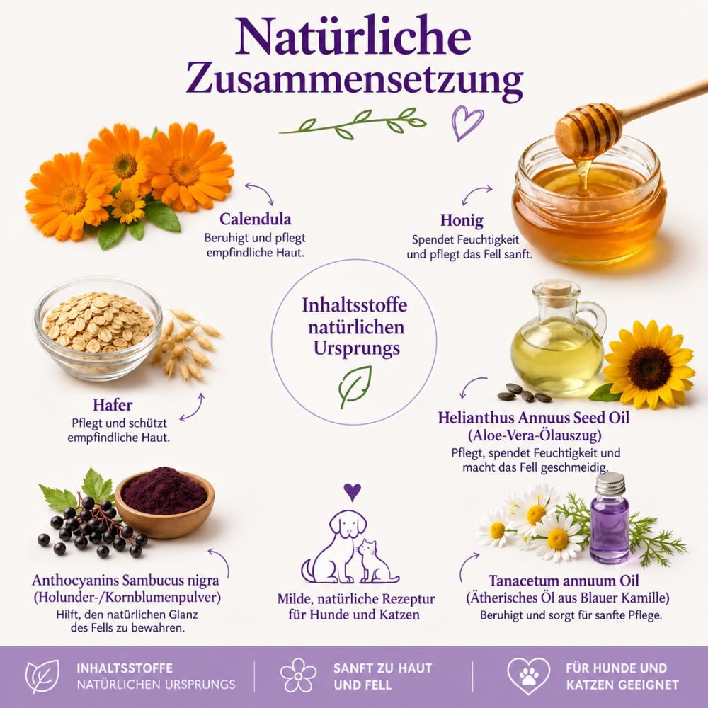 La Phyto d’Anaïs | Poils Blancs – Shampoo für weißes und helles Fell bei Hunden und Katzen – 250 ml