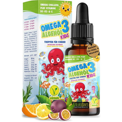 NatureCraft | KIDS Vegan Algenöl Omega 3 Tropfen - 20 ml