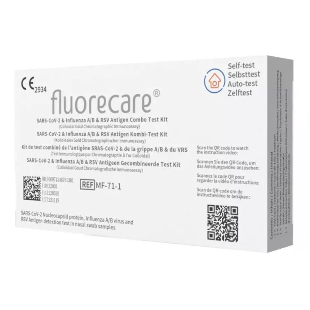 fluorecare® 4in1 SARS-CoV-2, Influenza A/B & RSV Combo-Schnelltest + Gratis Nanovio FFP2 Maske – Bild 5